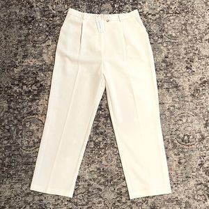 Topshop White Pleated Trouser Pants